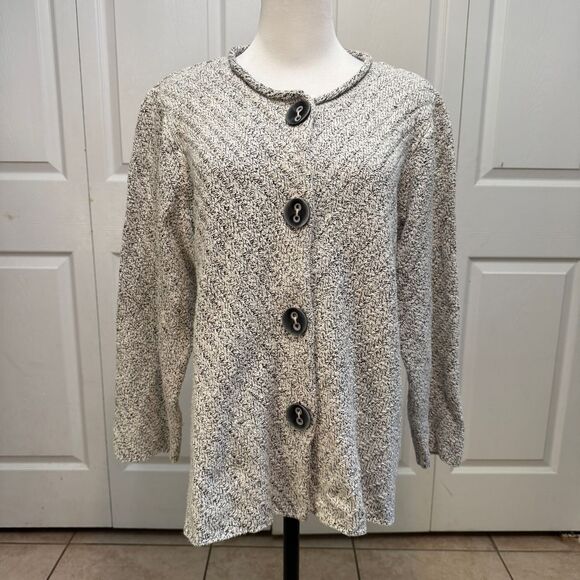 Habitat | Neutral Cotton Blend‎ Oversized Relaxed Fit Button Down Cardigan, M? - Picture 1 of 10